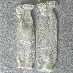 Grace & Lace Cream Knit Leg Warmers / boot cuffs